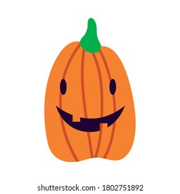 halloween calabaza estilo plano icono de diseño de ilustración vectorial