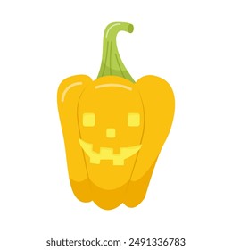 Halloween Kürbis im flachen Stil für Poster, Banner, Grußkarte