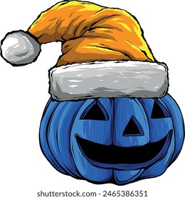 Halloween pumpkin in flat style vector illustration design