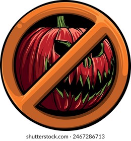 Halloween pumpkin in flat style vector illustration design
