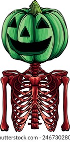Halloween pumpkin in flat style vector illustration design