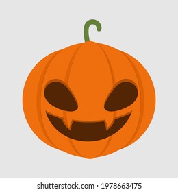 halloween pumpkin in flat vector
