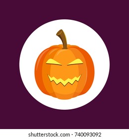  Halloween Pumpkin flat vector