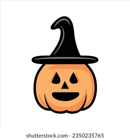 Calabaza de Halloween. Ilustración vectorial plana