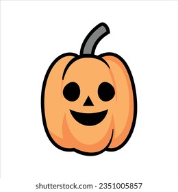 Halloween pumpkin. Flat vector illustration