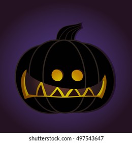 halloween pumpkin. Flat vector illustration.