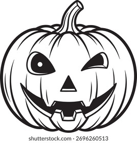 Calabaza de Halloween y Paquete de arte de línea de fantasma flotante