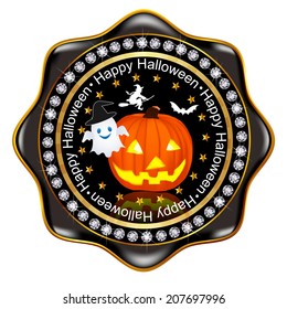 Halloween pumpkin frame