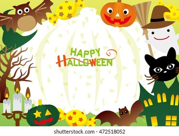 Halloween pumpkin frame