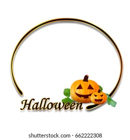 Halloween pumpkin frame icon