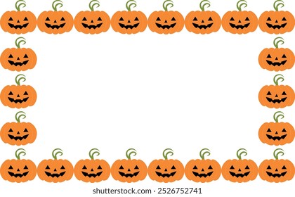 Halloween pumpkin frame, illustration for backgrounds designers