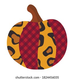 Halloween calabaza arte divertido. Ilustración vectorial.