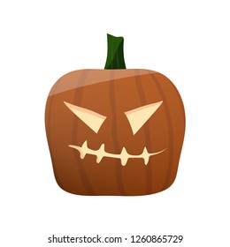 Halloween Pumpkin Funny and Cute. Vector Illustration.