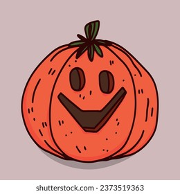 Halloween Pumpkin. Funny pumpkin face. Illustration for Halloween