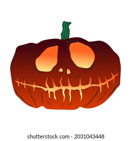 Halloween Pumpkin, funny faces. Halloween Day. Vector illustration