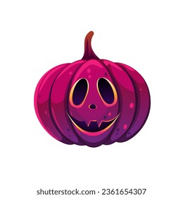 A Halloween pumpkin with a funny facial expression.The symbol of the Halloween holiday.Vector illustration.
