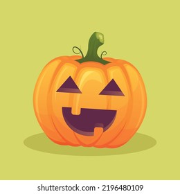 Halloween pumpkin funny smile design illustration