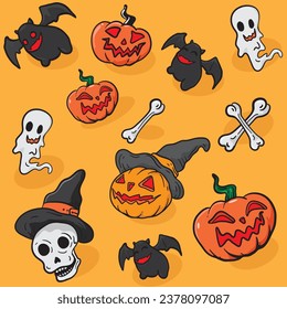halloween pumpkin ghost decoration patterns 