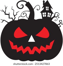 Ein Halloween Kürbis Geister Ikone für verschiedene Unternehmen entworfen. Das Design ist gruselig, unheimlich und eindringlich und eignet sich daher ideal für Logos, Poster, T-Shirts und andere Grafikprojekte