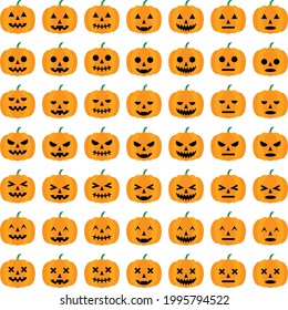 Halloween pumpkin ghost icon set