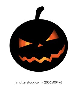 Halloween pumpkin with glowing eyes