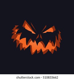 Halloween pumpkin glows in the dark
