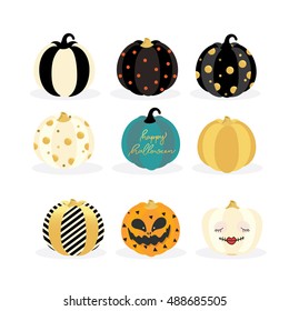 Halloween pumpkin in golden and black version