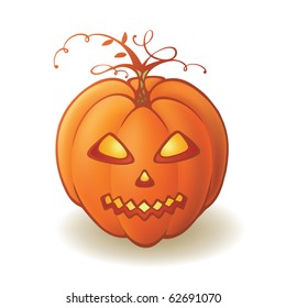 Halloween pumpkin in gradient colors, vector AI8