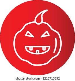Halloween pumpkin Gradient Vector Icon