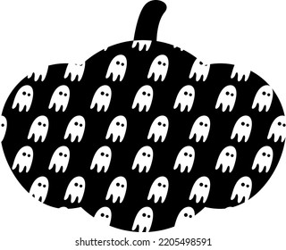 Halloween Pumpkin Graphic Vector for Print.