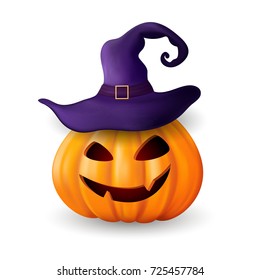 Halloween, pumpkin. Greeting card for party and sale. Autumn holidays. Vector illustration EPS10.