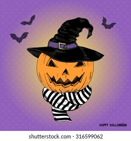 Halloween pumpkin,  greeting design