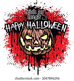 halloween pumpkin, grunge vintage design t shirts
