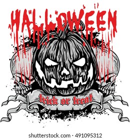 halloween pumpkin, grunge.vintage design t-shirts