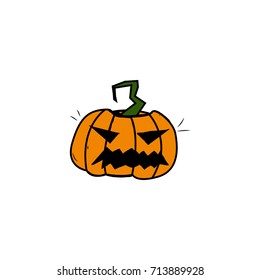 Halloween Pumpkin - Hand Drawn Doodle Icon