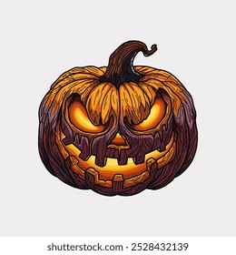 Halloween pumpkin hand drawn illustration artwork