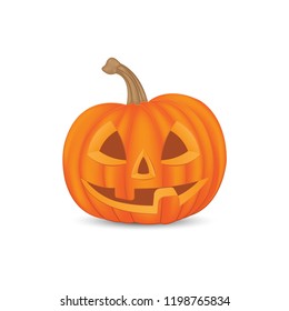 Halloween pumpkin with happy face