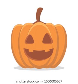 Halloween pumpkin. Halloween pumpkin with a happy face on white
