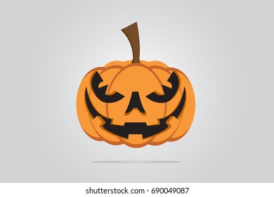 Halloween pumpkin. Happy Halloween! Vector illustration.