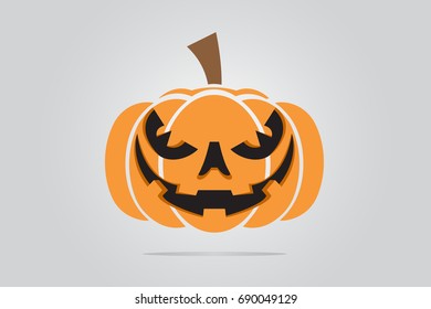 Halloween pumpkin. Happy Halloween! Vector illustration.