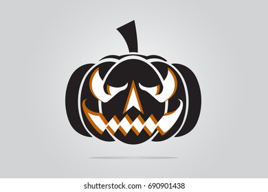 Halloween pumpkin. Happy Halloween! Vector illustration.