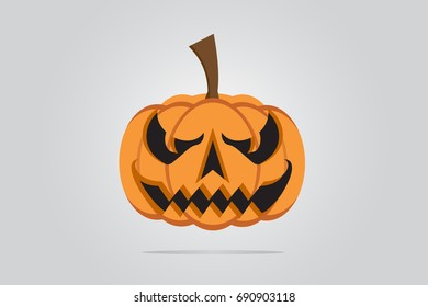 Halloween pumpkin. Happy Halloween! Vector illustration.