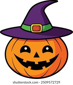 Halloween chapéu de abóbora ilustração vetor arte