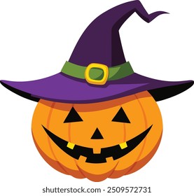 Halloween chapéu de abóbora ilustração vetor arte