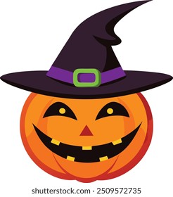Halloween Kürbis Hut Illustration Vektorgrafik