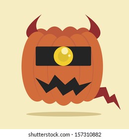 Halloween pumpkin head