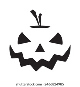 Halloween pumpkin head isolated background vector	