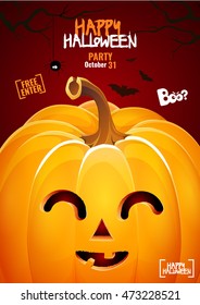 Halloween pumpkin head jack lantern poster