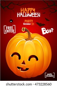 Halloween pumpkin head jack lantern poster