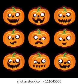 halloween pumpkin head set